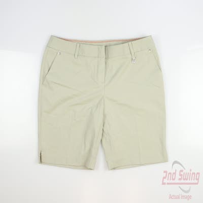 New Womens Cutter & Buck Golf Shorts 4 Khaki MSRP $55