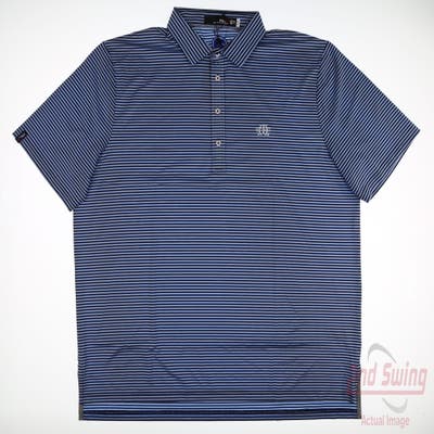 New W/ Logo Mens Ralph Lauren RLX Polo XX-Large XXL Blue MSRP $100