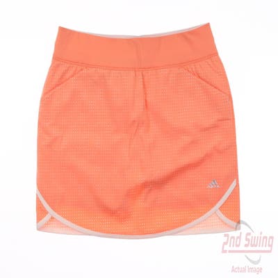 New Womens Adidas Golf Skort X-Small XS Orange MSRP $65