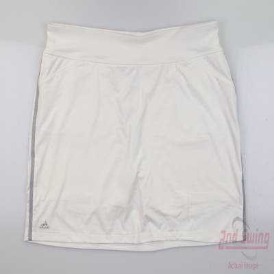 New Womens Adidas Golf Skort Large L White MSRP $65