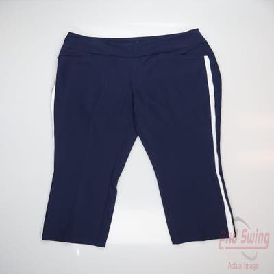 New Womens Adidas Golf Pants Large L Navy Blue MSRP $75