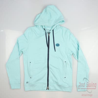 New W/ Logo Womens Peter Millar Jacket Medium M Aqua Blue MSRP $120