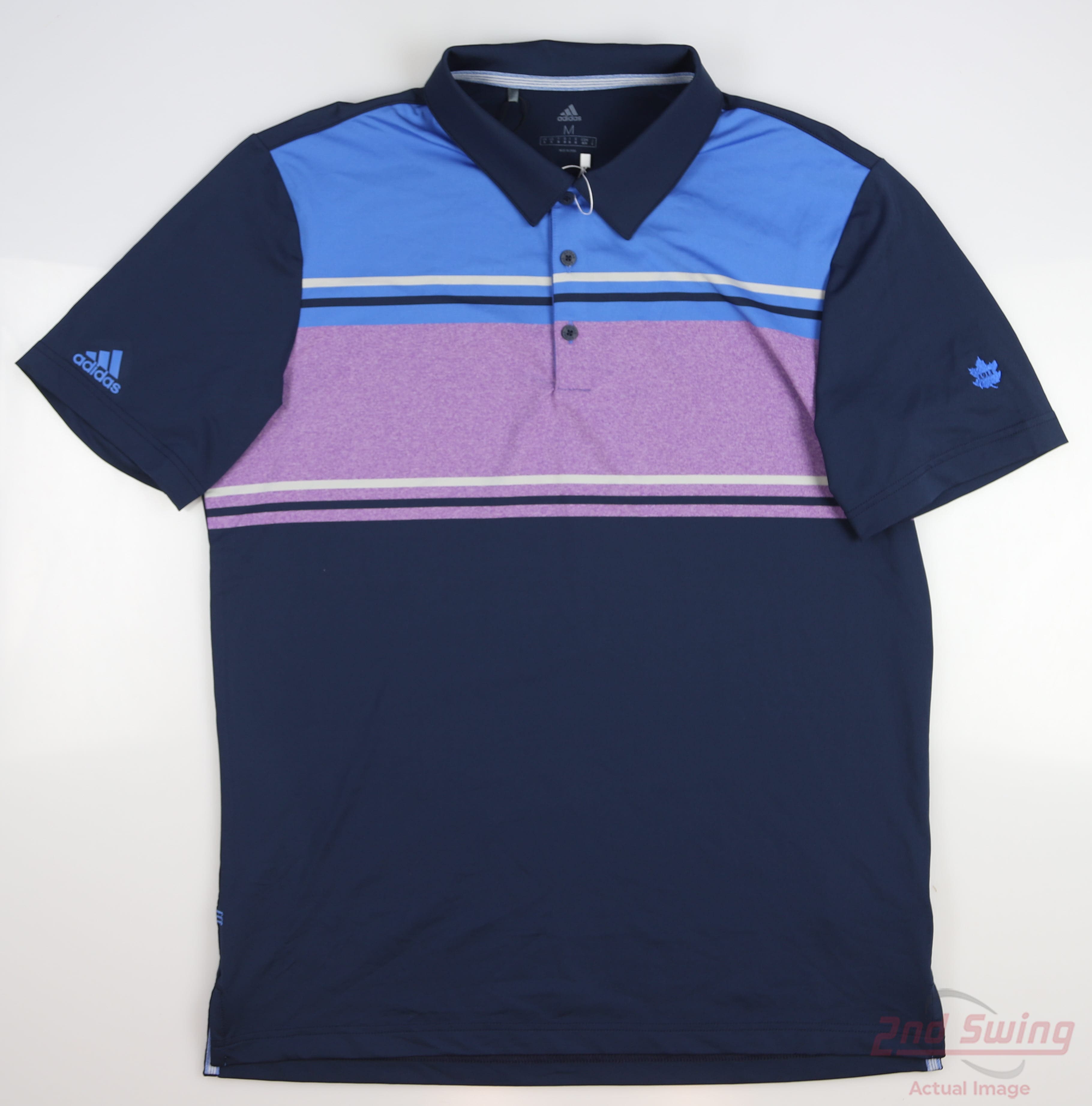 Adidas purple deals golf shirt