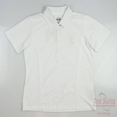 New W/ Logo Womens EP Pro Golf Polo Medium M White MSRP $65