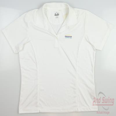 New W/ Logo Womens EP Pro Golf Polo Large L White MSRP $65