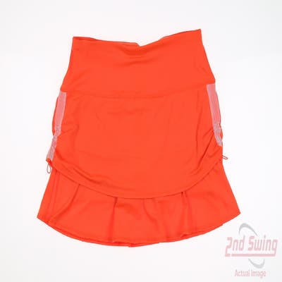 New Womens Lucky In Love Skort Large L Neon Orange MSRP $110