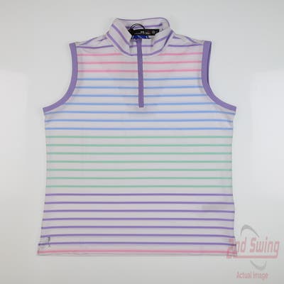 Womens Ralph Lauren RLX Sleeveless Polo Small S Multi MSRP $89