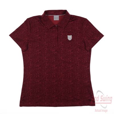 New W/ Logo Womens Dunning Polo Small S Plum MSRP $99