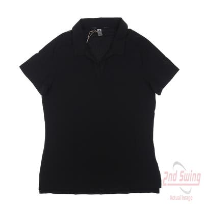 New Womens Adidas Polo Medium M Black MSRP $70