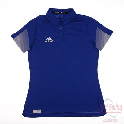 New Womens Adidas Polo Medium M Blue MSRP $70