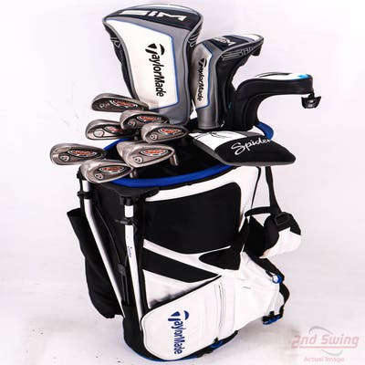 Complete Set of Men's TaylorMade Ping Odyssey Golf Clubs + TaylorMade FlexTech Stand Bag - Right Handed