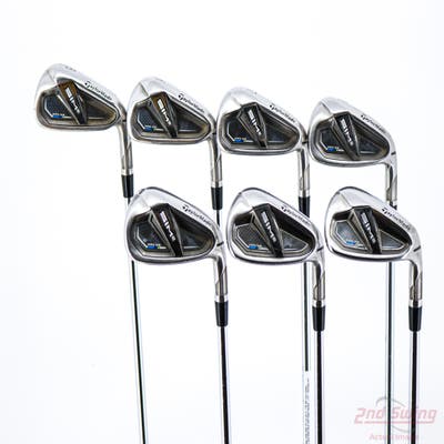 TaylorMade SIM2 MAX OS Iron Set 5-PW AW True Temper Dynamic Gold S400 Steel Stiff Right Handed +1/4"