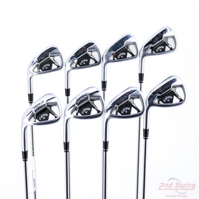 Callaway Apex 21 Iron Set 4-PW AW True Temper Elevate MPH 95 Steel Stiff Left Handed +1/2"