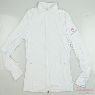 New W/ Logo Womens G-Fore Jacket Large L White MSRP $155