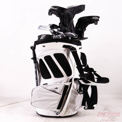 Complete Set of Men's Titleist TaylorMade Ping Golf Clubs + NEW Bag Boy ZTF Stand Bag - Right Handed