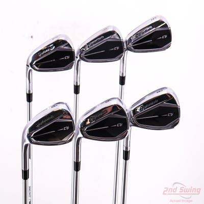 Mint TaylorMade Qi Iron Set 5-PW FST KBS Tour C-Taper Lite Steel Regular Left Handed +1/4"