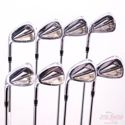 Mint Wilson Staff Dynapwr Forged Iron Set 4-PW GW FST KBS Tour Lite Steel Stiff Left Handed +1/4"