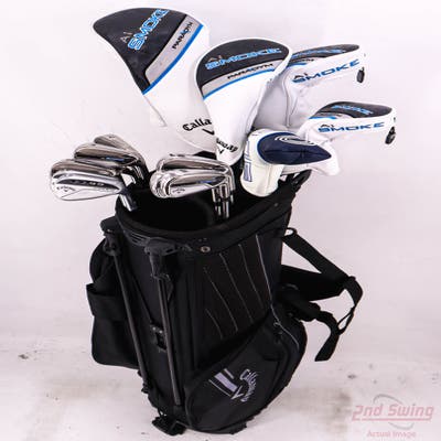 Complete Set of Men's Callaway AI Smoke Golf Clubs + Callaway 2024 Chev Stand Bag