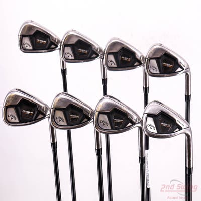 Callaway Rogue ST Max OS Iron Set 5-PW AW SW Mitsubishi Tensei AV Blue 65 Graphite Regular Right Handed +1"