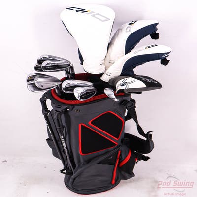 Complete Set of Men's TaylorMade QI10 Golf Clubs + Datrek Stand Bag