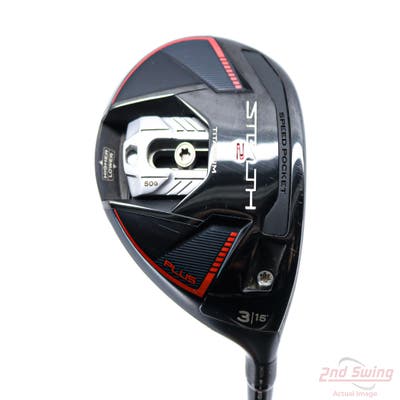 Mint TaylorMade Stealth 2 Plus Fairway Wood 3 Wood 3W 15° Mitsubishi Kai'li Red 75 Graphite Stiff Right Handed 43.5in