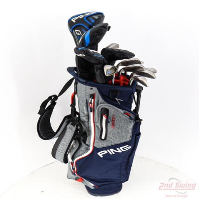 Complete Set of Men's Ping Titleist Cleveland Golf Clubs + Ping Hoofer 14 Stand Bag - Right Handed