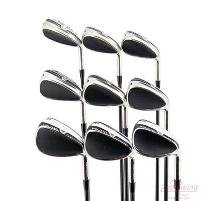 Cleveland HALO XL Full-Face Iron Set 4-PW AW SW UST Mamiya Helium Black 5 Graphite Ladies Right Handed +1/2"