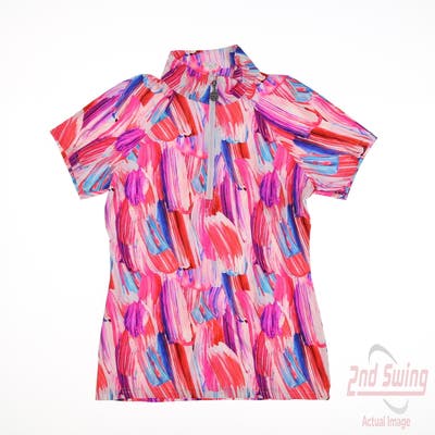 New Womens TZU TZU Polo Small S Multi MSRP $99