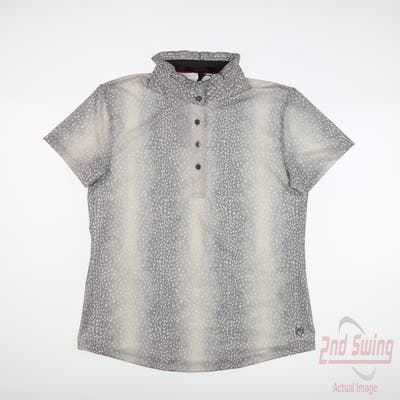 New Womens Greyson Polo Large L Gray MSRP $118