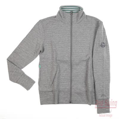 New W/ Logo Womens LinkSoul Golf Full Zip Sweatshirt Medium M Gray MSRP $92