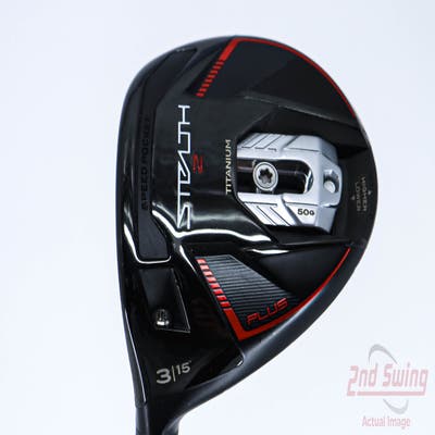 Mint TaylorMade Stealth 2 Plus Fairway Wood 3 Wood 3W 15° Mitsubishi Kai'li Red 65 Graphite Regular Left Handed 43.5in