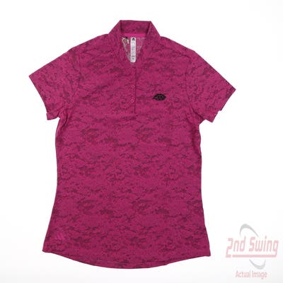 New W/ Logo Womens Adidas Polo Large L Purple MSRP $70