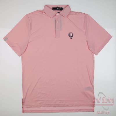 New W/ Logo Mens Ralph Lauren RLX Golf Polo Large L Pink MSRP $115