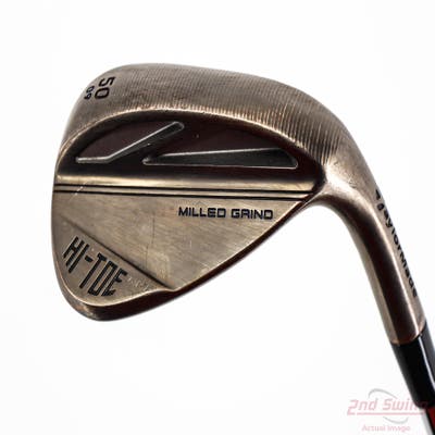 TaylorMade Milled Grind HI-TOE 3 Copper Wedge Gap GW 50° 9 Deg Bounce FST KBS Hi-Rev 2.0 115 Steel Wedge Flex Right Handed 35.5in