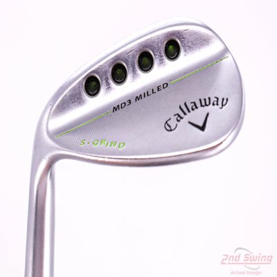 Callaway MD3 Milled Chrome S-Grind Wedge Gap GW 52° 10 Deg Bounce S Grind Project X 5.0 Steel Regular Left Handed 36.5in