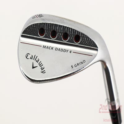 Callaway Mack Daddy 4 Chrome Wedge Sand SW 56° 10 Deg Bounce S Grind Callaway Stock Steel Steel Wedge Flex Right Handed 35.5in