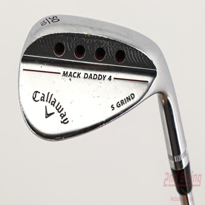 Callaway Mack Daddy 4 Chrome Wedge Gap GW 50° 10 Deg Bounce S Grind Callaway Stock Steel Steel Wedge Flex Right Handed 35.75in