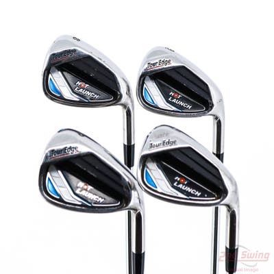 Tour Edge Hot Launch Iron Set 8-PW SW Stock Steel Shaft Steel Uniflex Right Handed 38.0in