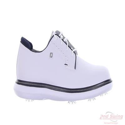 New Mens Golf Shoe Footjoy Traditions Blucher 13 White/Navy MSRP $150 57938