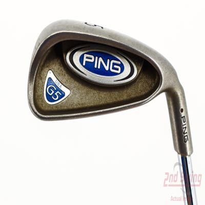 Ping G5 Single Iron 5 Iron Stock Steel Shaft Steel Stiff Right Handed Brown Dot 40.75in