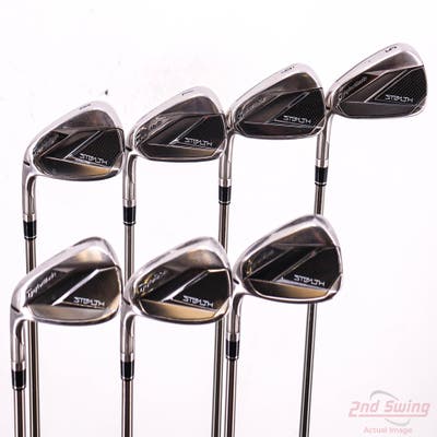 TaylorMade Stealth Iron Set 5-PW AW UST Mamiya Recoil ESX 460 F2 Graphite Senior Left Handed +3/4"