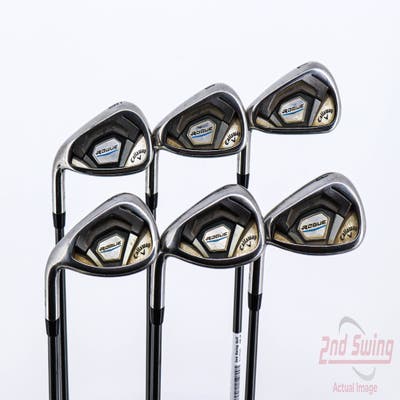 Callaway Rogue Iron Set 7-PW GW SW Aldila 2023 Synergy Blue 50 Graphite Senior Left Handed 36.75in