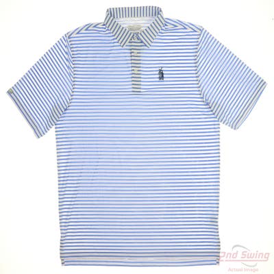 New W/ Logo Mens Straight Down Polo XX-Large XXL Blue MSRP $98