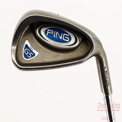 Ping G5 Single Iron 7 Iron Stock Steel Shaft Steel Uniflex Right Handed Orange Dot 37.0in