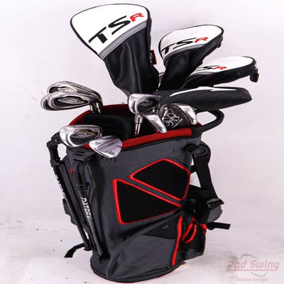 Complete Set of Men's Cleveland TaylorMade Callaway Wilson Nike Golf Clubs + Datrek Stand Bag - Right Handed