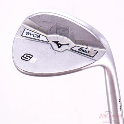 Mizuno S5 White Satin Wedge Gap GW 51° 8 Deg Bounce True Temper Dynamic Gold Steel Wedge Flex Right Handed 35.75in