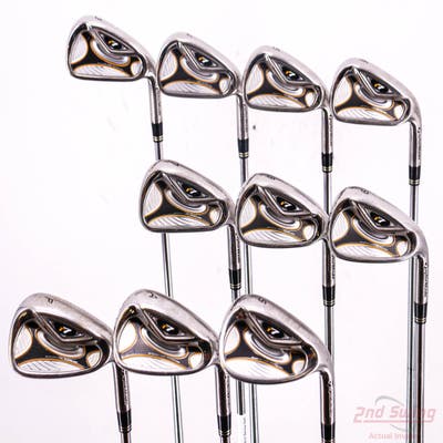 TaylorMade R7 Iron Set 3-PW AW SW TM T-Step 90 Steel Stiff Right Handed -1/4"