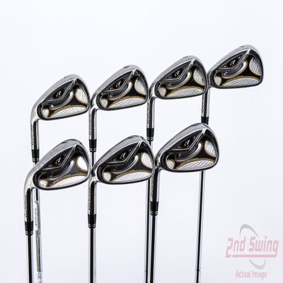 TaylorMade R7 Iron Set 4-PW TM T-Step 90 Steel Stiff Left Handed 38.5in