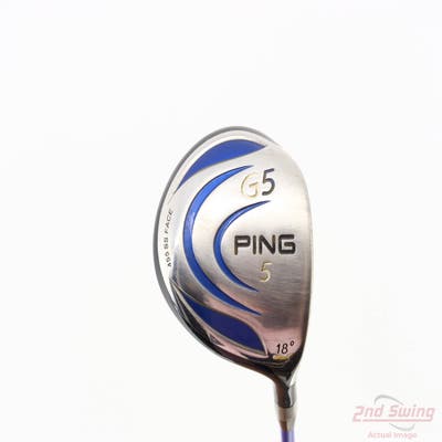 Ping G5 Fairway Wood 5 Wood 5W 18° Grafalloy ProLaunch Blue 65 Graphite Stiff Right Handed 42.5in