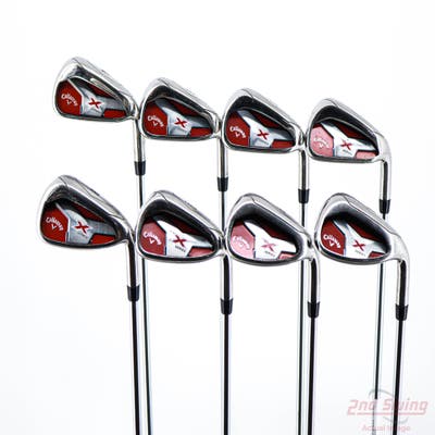 Callaway 2018 X Series Iron Set 4-PW AW Callaway X Steel Steel Uniflex Right Handed +3/4"